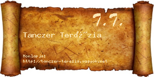 Tanczer Terézia névjegykártya